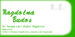 magdolna budos business card